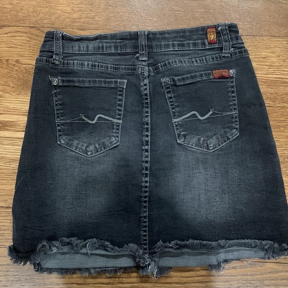 “Diamond” studded faded black denim skirt - Picture 4 of 4